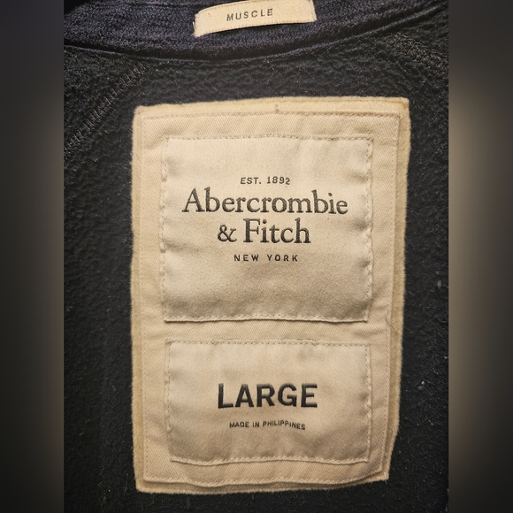 A&F 1982 Men's Large Navy Blue Logo Jacket. - Picture 2 of 3